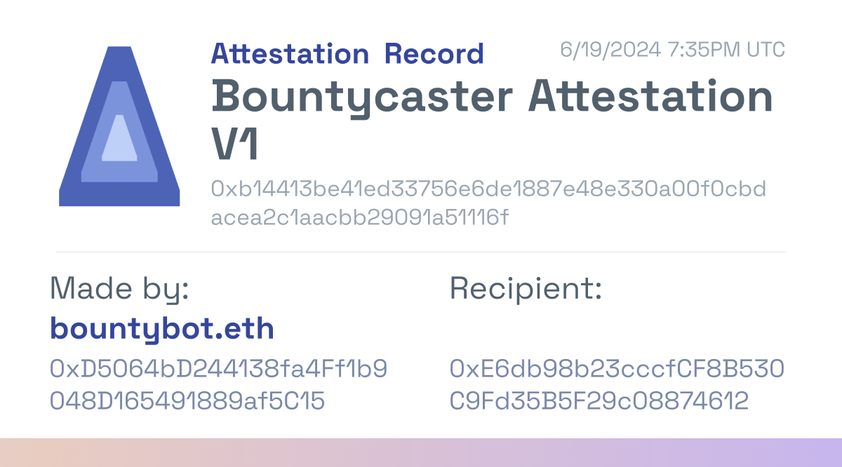 Attestation (Schema #298) - 0xb144...1116f